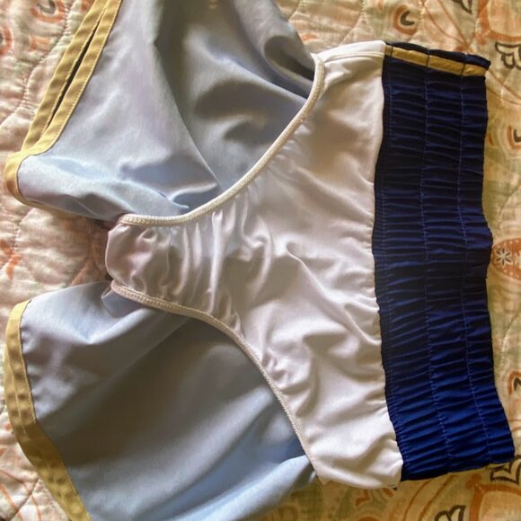 Varsity Spirit Royal Blue High-Waisted Boxing Shorts with Gold Trim | Size S - Picture 6 of 6